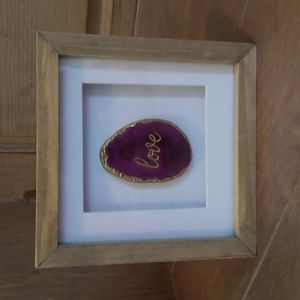 Faux amethyst geode love picture